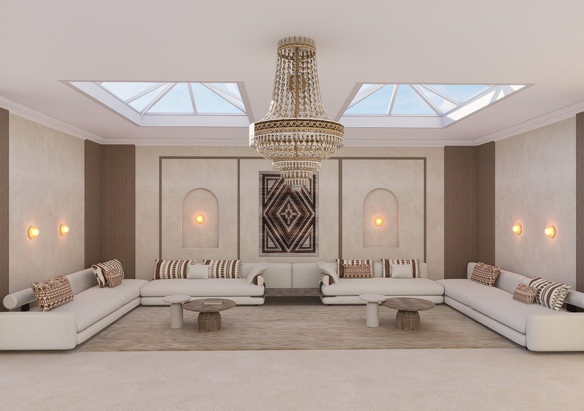 Villa privée — salon arabe, Marrakech